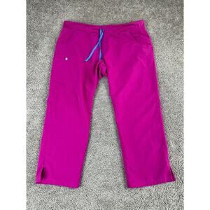 Figs Kade Cargo Scrub Pants Womens XXL P Magenta Pink Scrubs Medical Nursing